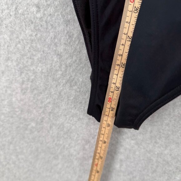 Roxy Womens Lace Back One Piece Swimsuit Size XL Black Beach High Leg Adjustable - Picture 11 of 12